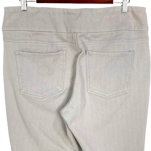 Coldwater Creek Pull On Ankle Pant Stretch Flat Front Stone Size 12 Pockets - Picture 4 of 8
